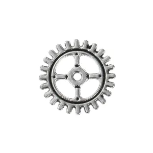 10 Pcs Tibetan Silver STEAMPUNK GEAR 12mm DIA. Charms Pendants, Lead & Nickel Free Metal Charms Pendants Beads