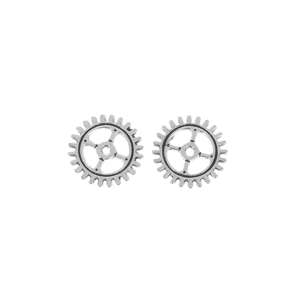 10 Pcs Tibetan Silver STEAMPUNK GEAR 12mm DIA. Charms Pendants, Lead & Nickel Free Metal Charms Pendants Beads