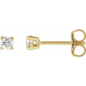 14K Yellow 1/5 CTW Lab-Grown Diamond Stud Earrings