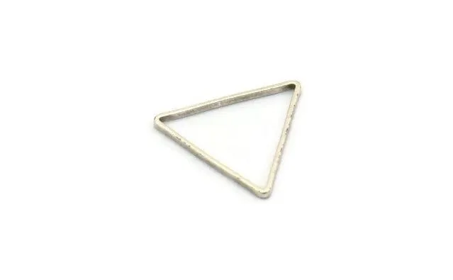 15mm Silver Triangles, 50 Antique Silver Plated Brass Triangles (15x0.8x0.4mm) BS 2347