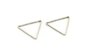 15mm Silver Triangles, 50 Antique Silver Plated Brass Triangles (15x0.8x0.4mm) BS 2347