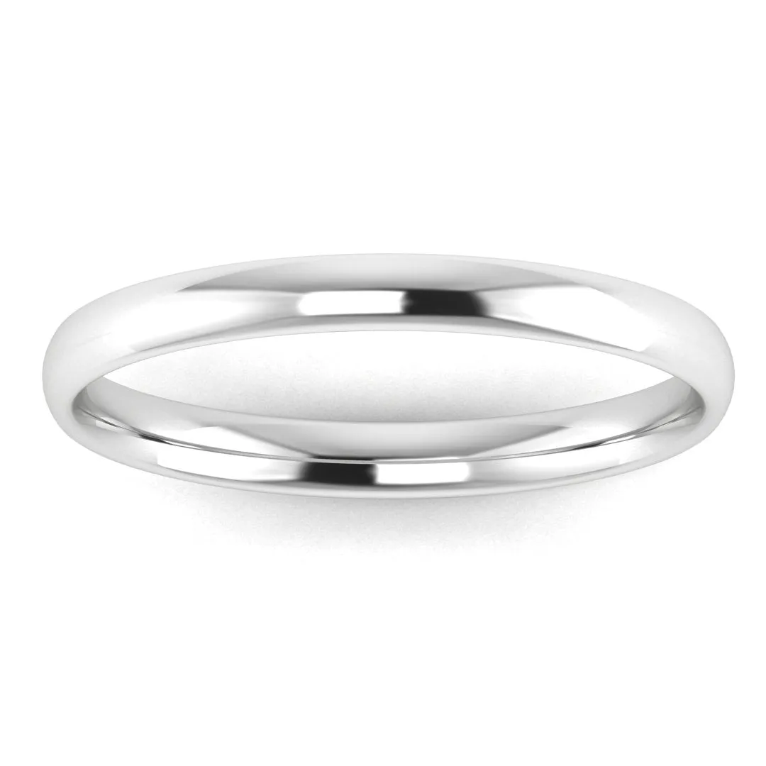 2mm Band Classic Traditional Court Wedding Ring