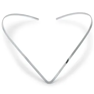 3MM V Shape Collar Choker, 0.925 Sterling Silver, without clasp