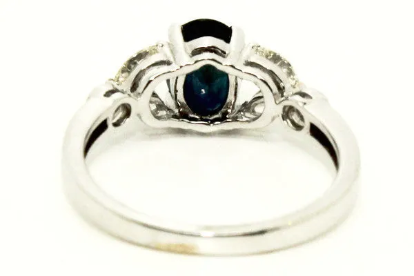 BOW MARQUISE DIAMOND RING IN BLUE SAPPHIRE AD NO.1227