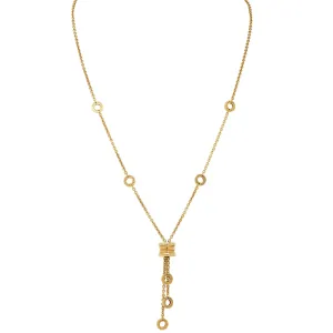 Bulgari 2000's 18 Karat Yellow Gold B.Zero1 Fringe Station Necklace