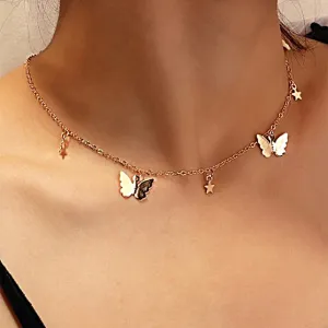 Butterfly Choker Necklace For Women