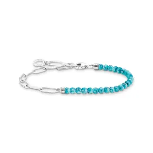 Chain Turquoise Bead Bracelet