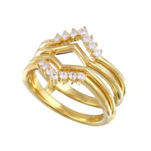 Chevron Diamond Guard Ring