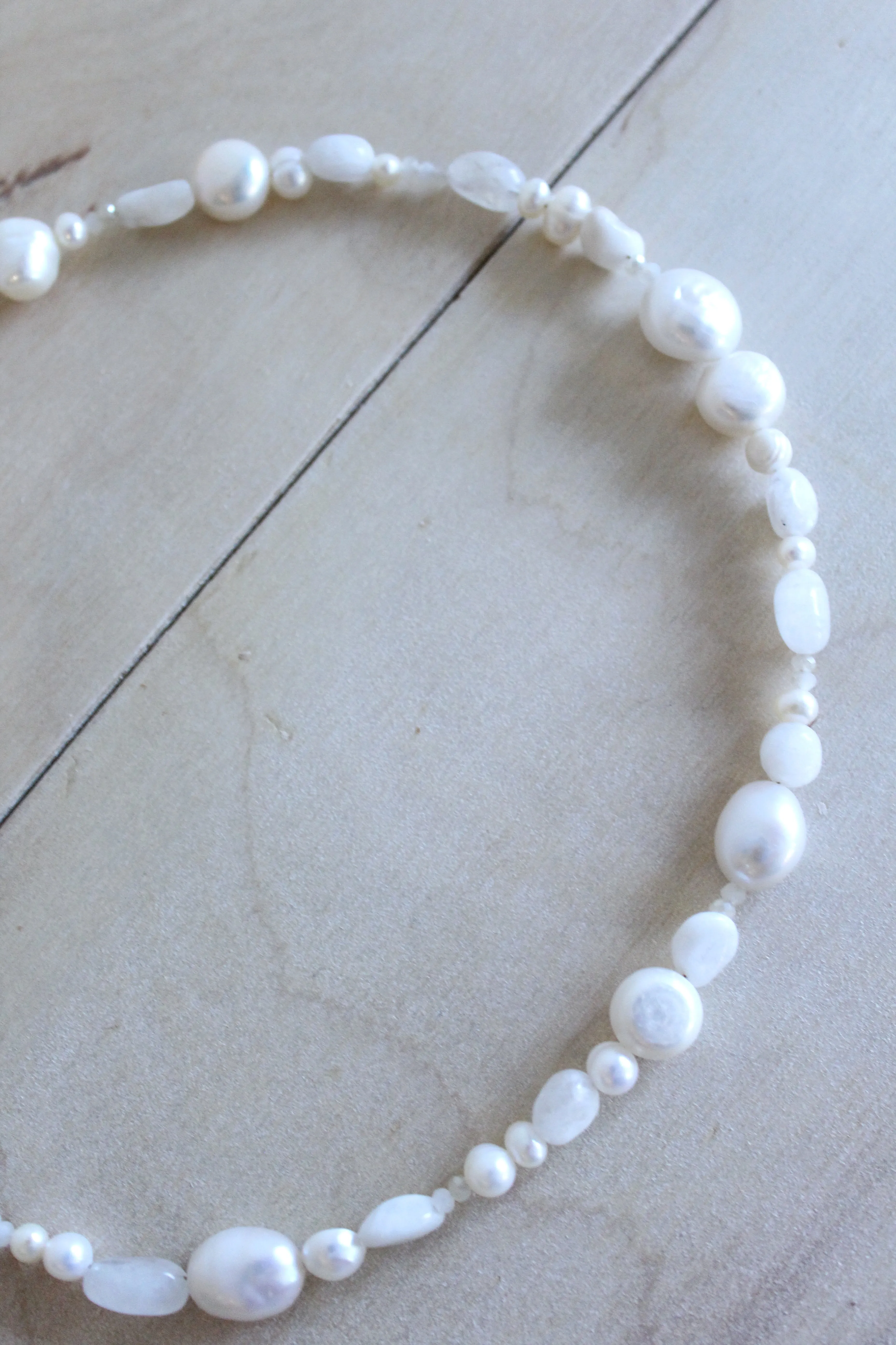 Chunky Pearl Pastel Gemstone Necklace by Studio Thorne