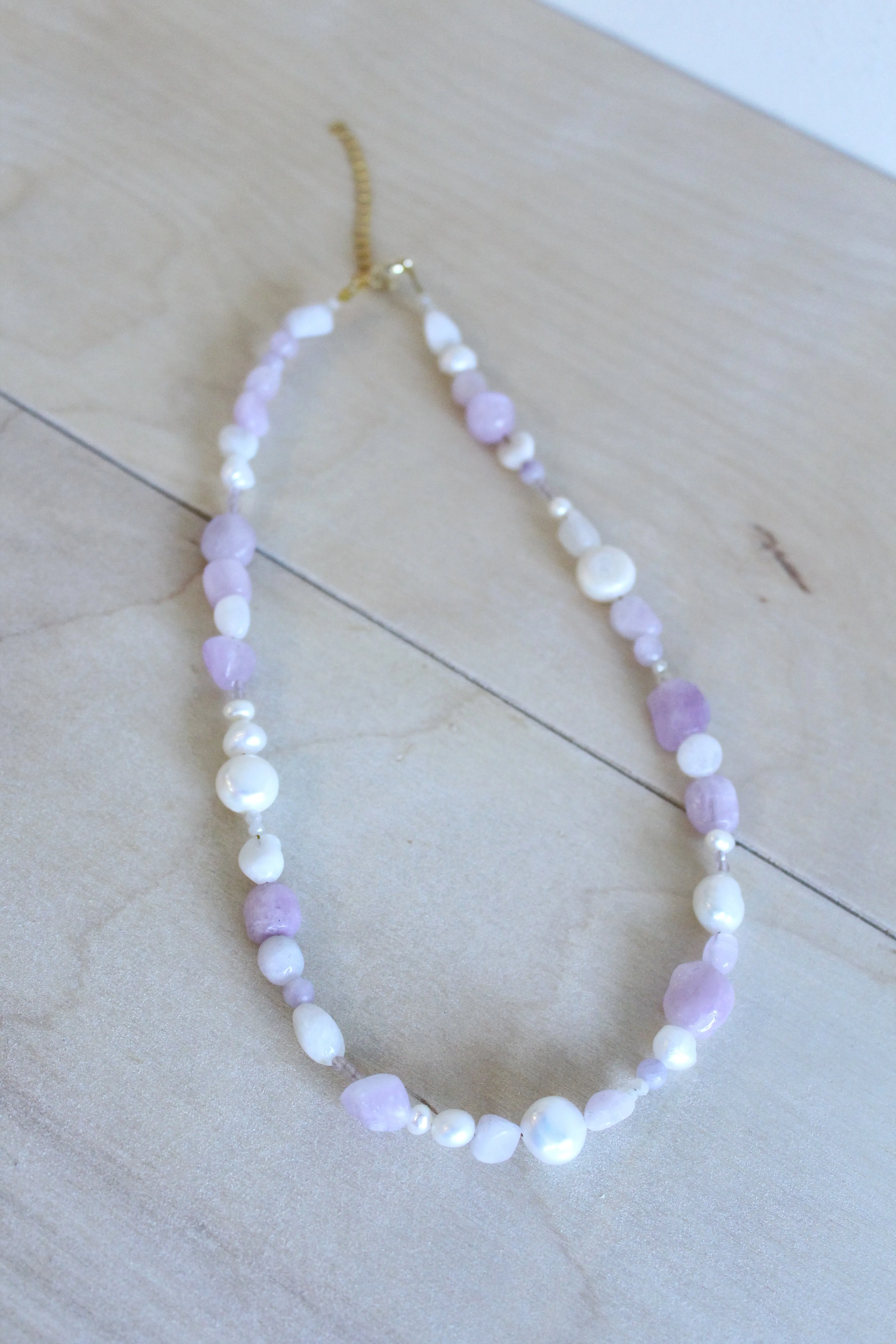 Chunky Pearl Pastel Gemstone Necklace by Studio Thorne