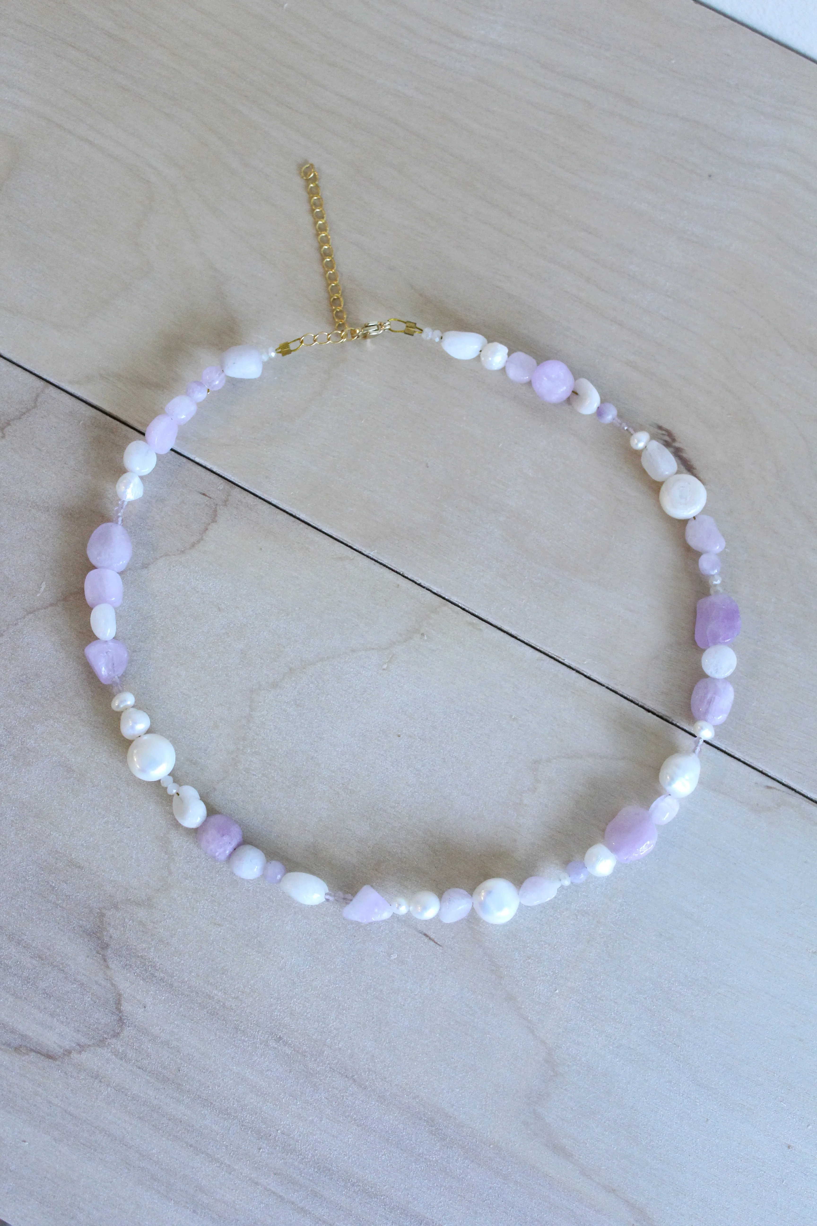 Chunky Pearl Pastel Gemstone Necklace by Studio Thorne