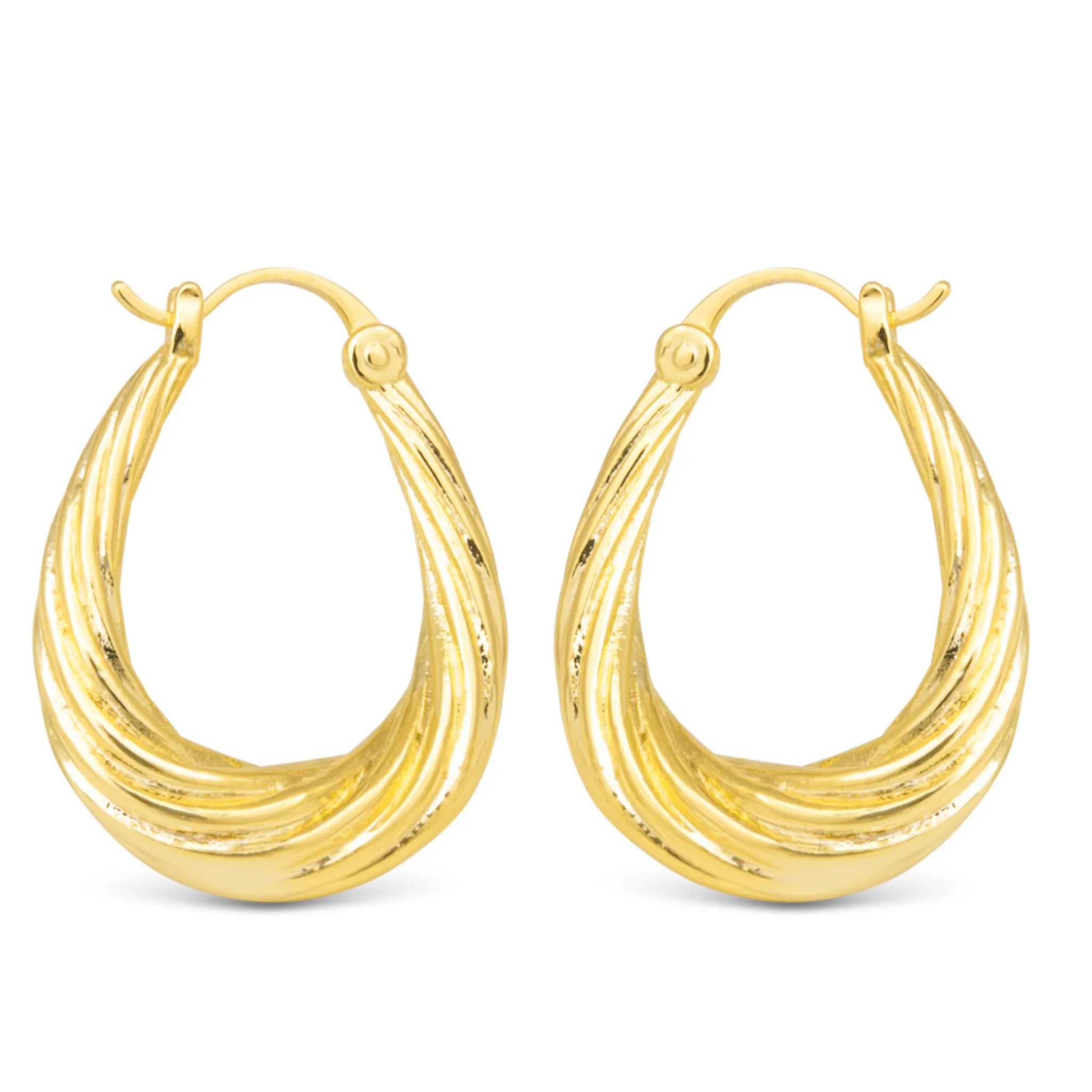 Chunky Twisted Hoops