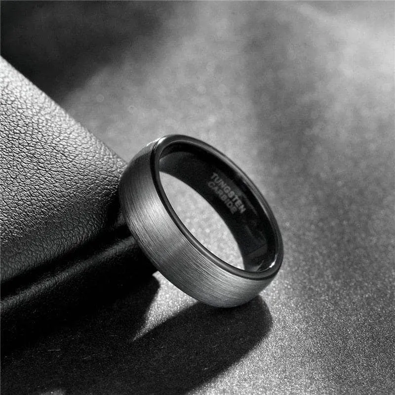 Classic Brushed Men's Tungsten Carbide Wedding Band