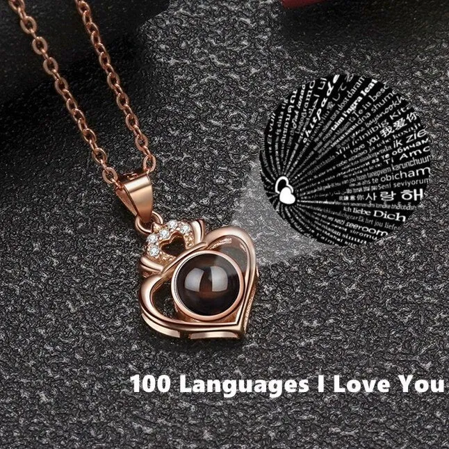 Customized Projection Necklace Heart Photo Projection Necklace  for Women Girl Friend Ladies Gifts