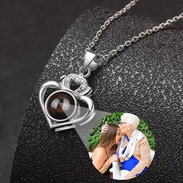 Customized Projection Necklace Heart Photo Projection Necklace  for Women Girl Friend Ladies Gifts