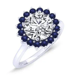 Dicentra - Round Lab Diamond Engagement Ring (IGI Certified)