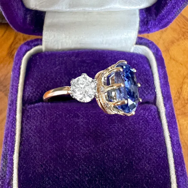 Estate Sapphire & Diamond Ring, 5.71ct.