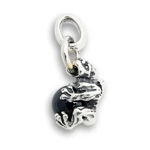 Gargoyle with Ceramic Ball (Black) Pendant