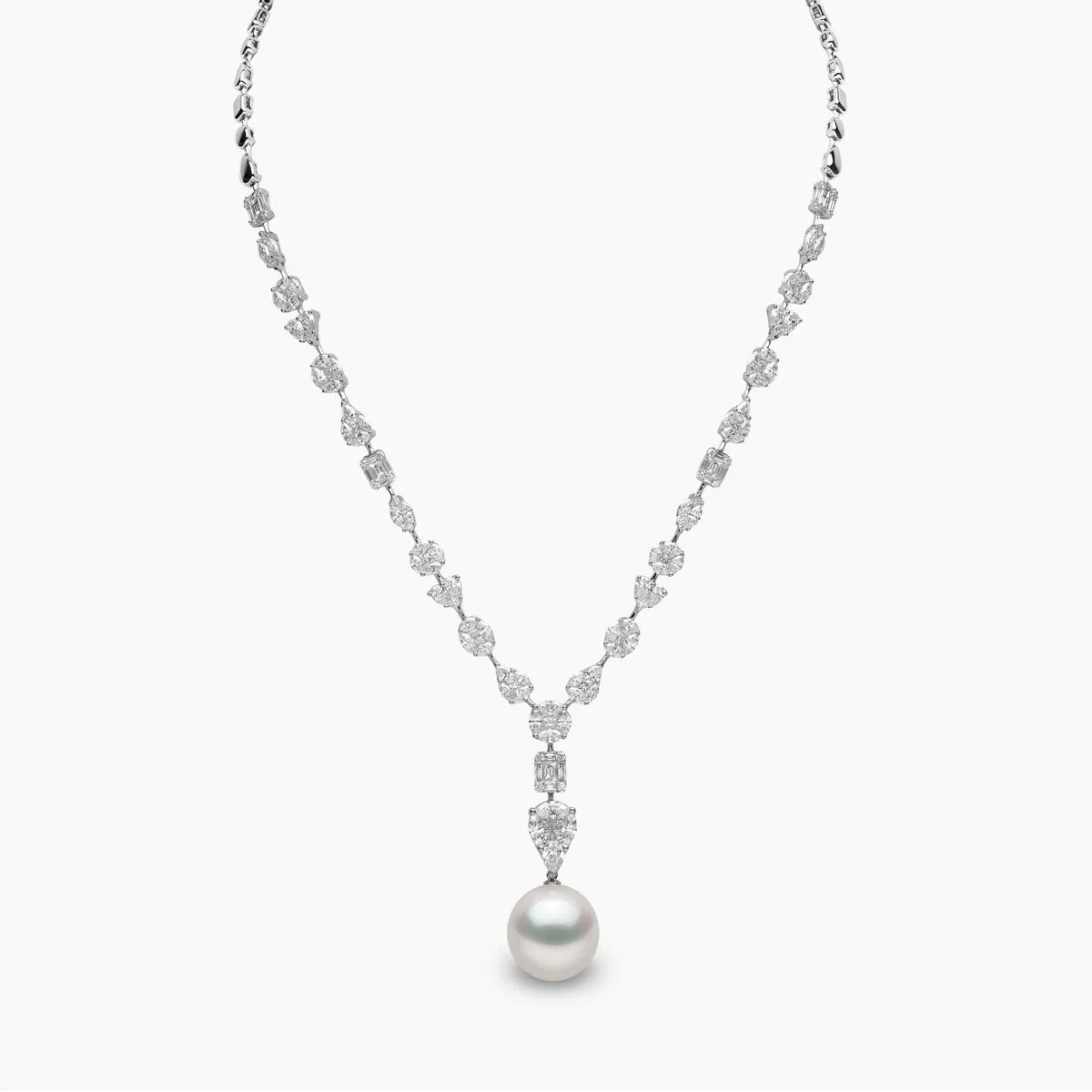 Glitz 18K Gold South Sea Pearl and Diamond Symphony Necklace