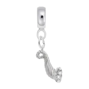 Horn Of Plenty Charm Dangle Bead In Sterling Silver