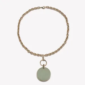 INLAID IOS PENDANT NECKLACE - JADE