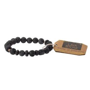 Lava Stone Stacking Bracelet