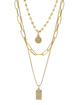 Lux Triple Layered Pendant Necklace