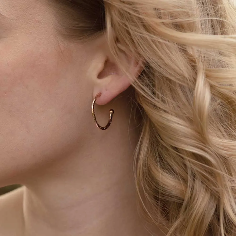 Lydia Textured Gold Hoops