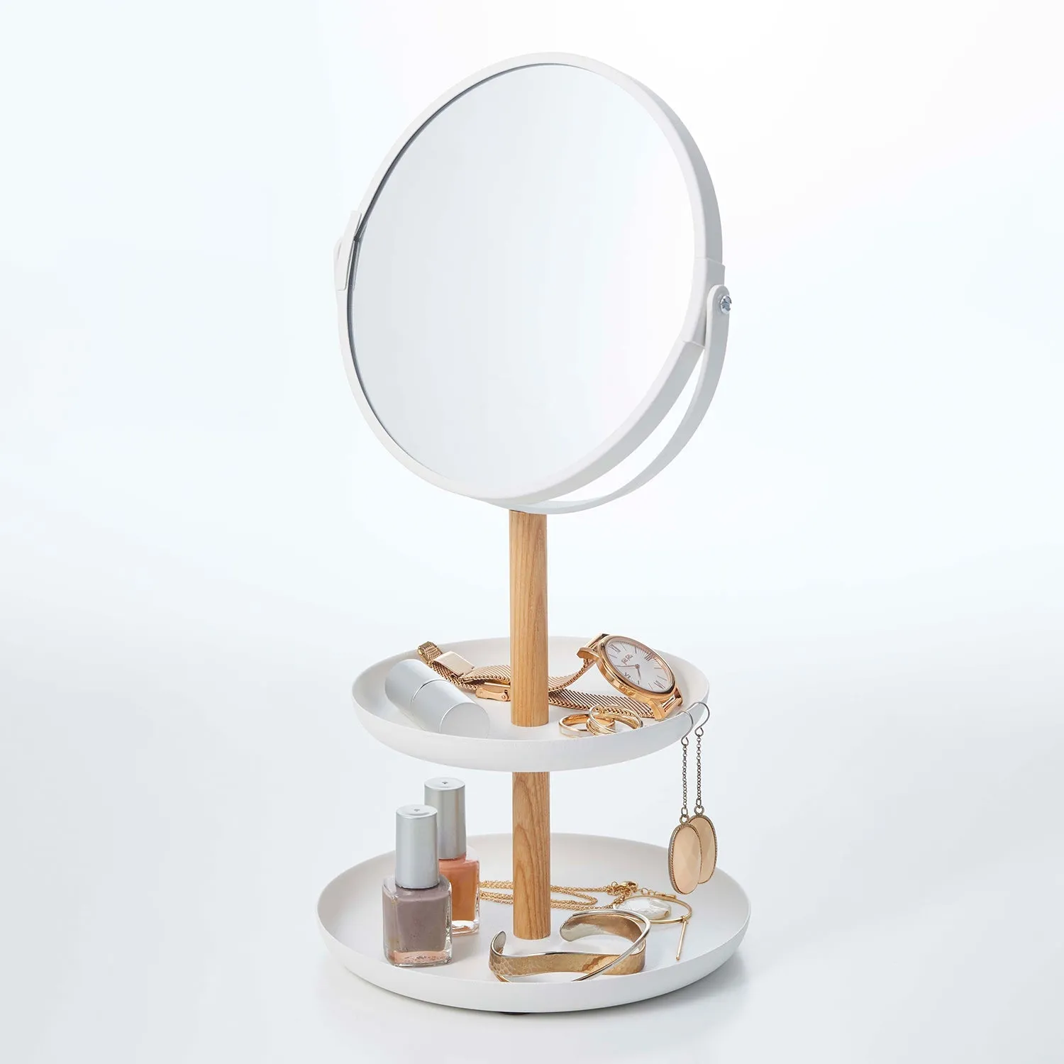 Makeup Mirror with Accessory Tray