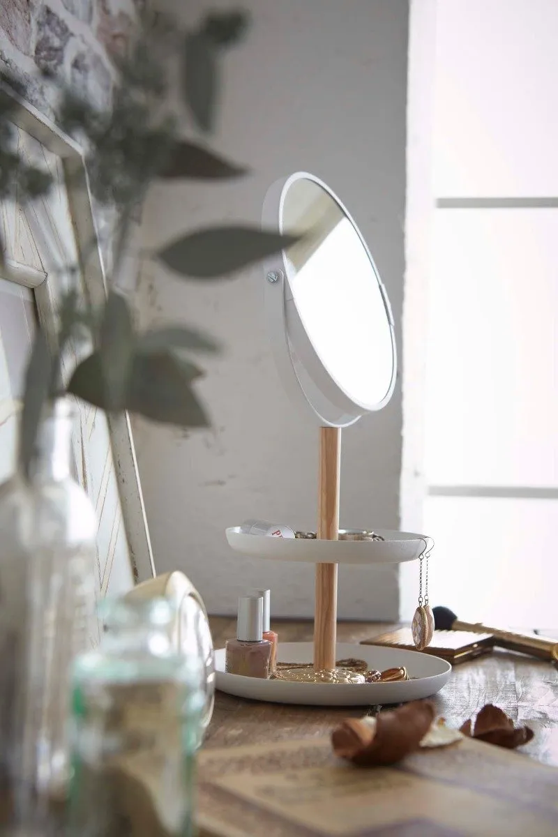 Makeup Mirror with Accessory Tray