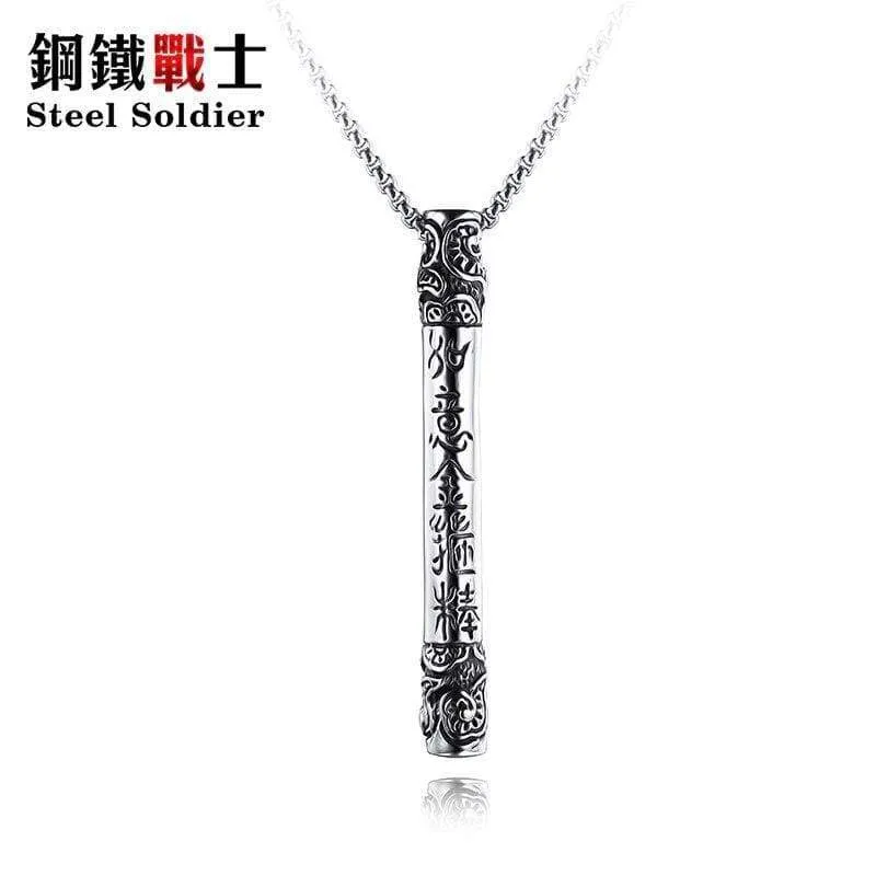 money king bar Cool pendant necklace for Men the journey to west Stainless Steel popular Jewelry