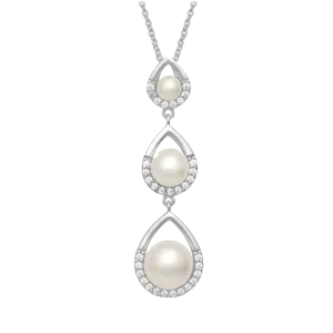 Montana Silversmiths Ladies Perfect Pearl Teardrop Silver Necklace NC4812