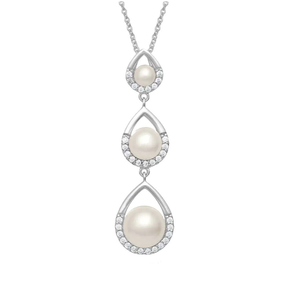 Montana Silversmiths Ladies Perfect Pearl Teardrop Silver Necklace NC4812