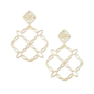 Natalie Wood - Bloom Statement Earrings in Gold