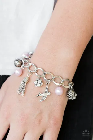 Paparazzi Bracelet ~ Lady Love Dove - Pink