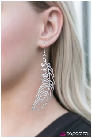 Paparazzi Earring ~ Birds Of A Feather - Silver