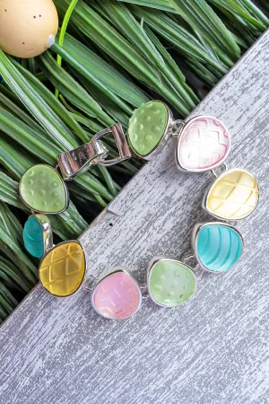 Pastel Sea Glass Easter Egg Magnetic Bracelet