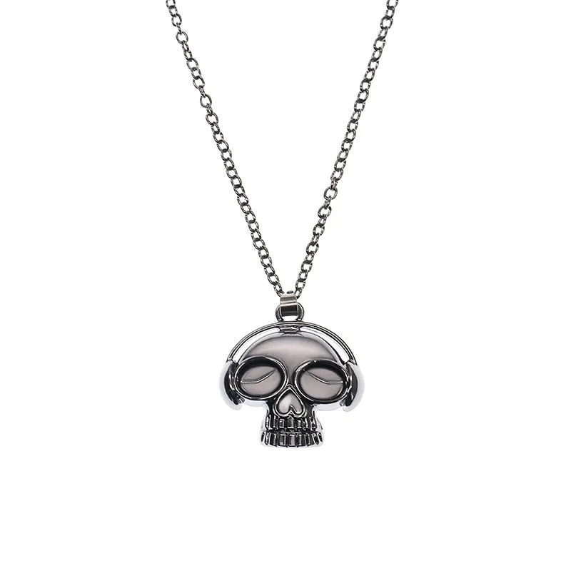 Personality Metal Pumpkin Skeleton Skull Necklace for Men Women Halloween Ghost Skull Bat Pumpkin Head Necklace Party Jewelry