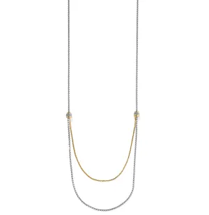 Petite Meridian Two Tone Double Necklace