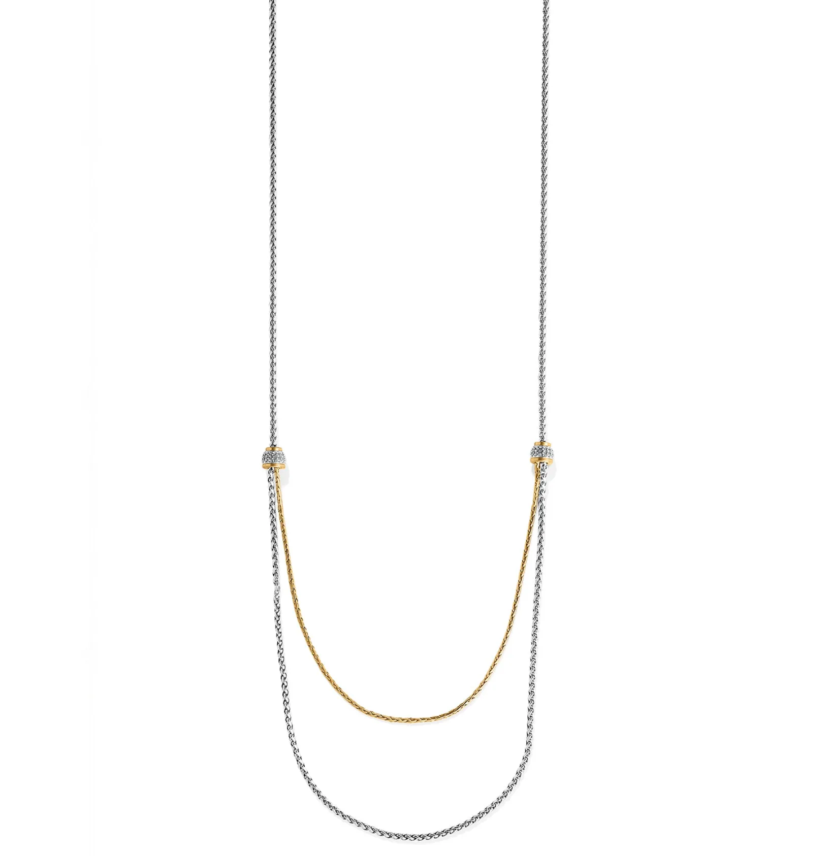 Petite Meridian Two Tone Double Necklace