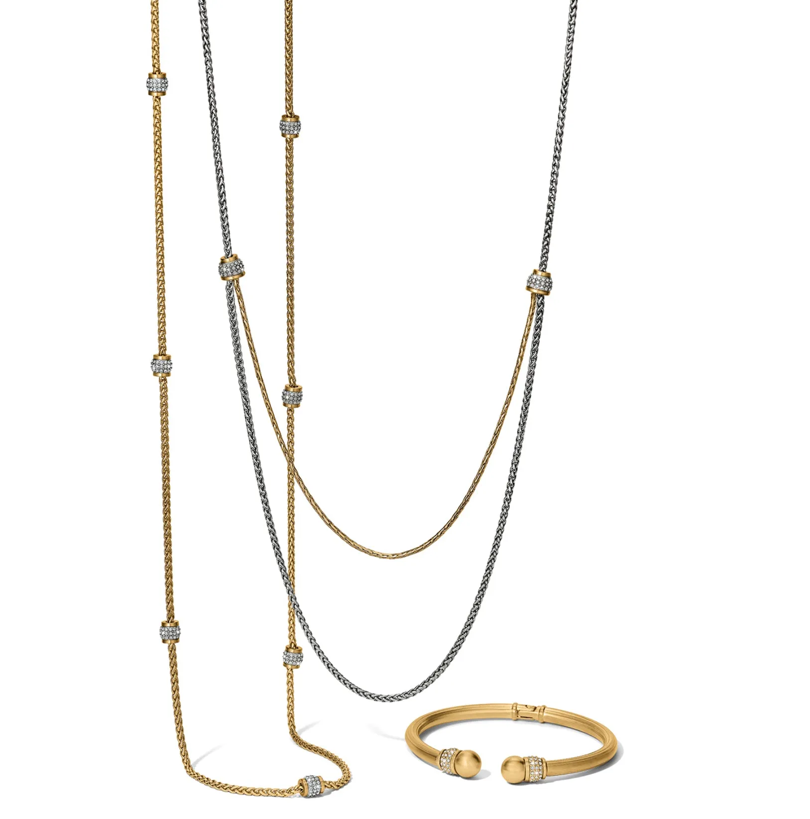 Petite Meridian Two Tone Double Necklace