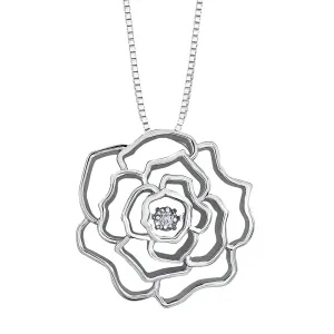 "ROSE" PULSE™ SILVER DIAMOND PENDANT