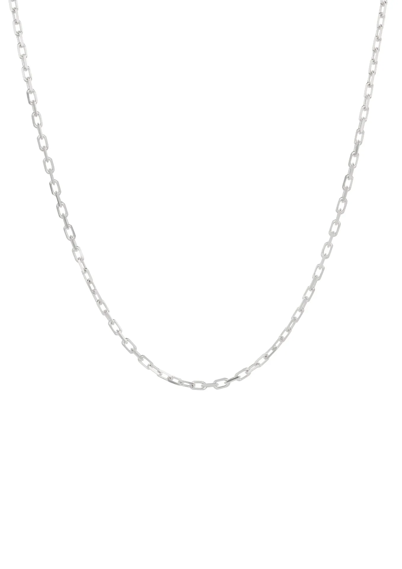 Raw Chain Necklace Silver