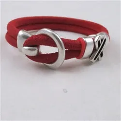 Red Awareness Suede Cord Bracelet