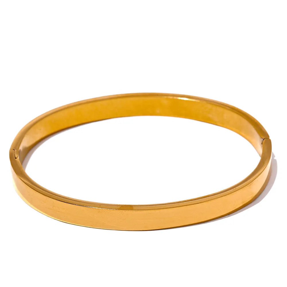 Round Wide Bracelet Bangle