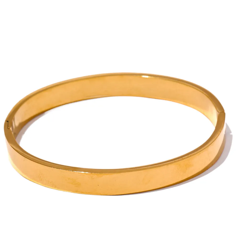 Round Wide Bracelet Bangle