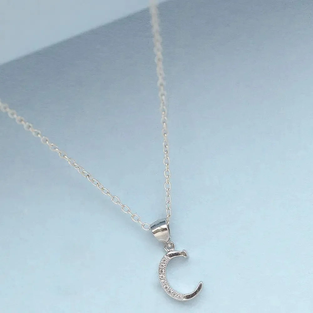 Silver Alphabet Pendants and Chain