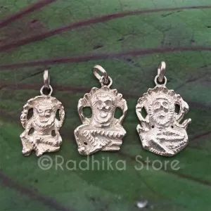 Sitting Ahobilam Narasimhadeva -  Silver Pendant- 3 Designs