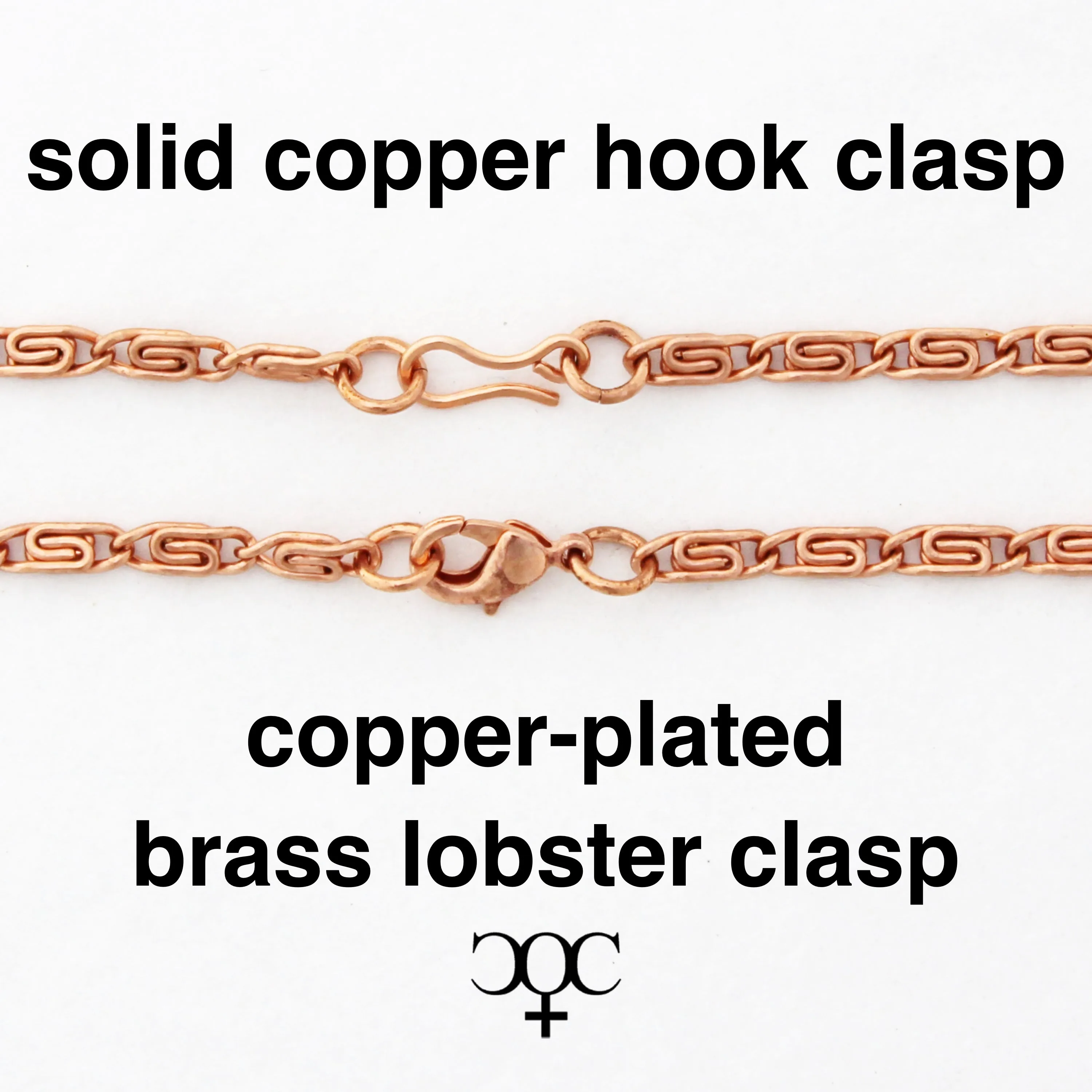 Solid Copper Bracelet Chain Fine Figaro Chain Bracelet BC41 Vintage Copper Bracelet Chain