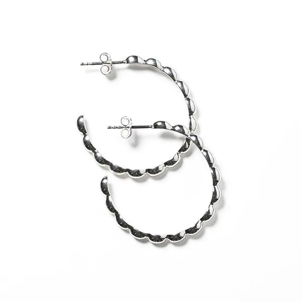 Southern Gates Sterling Silver Rice Bead Hoop Earrings (93493)